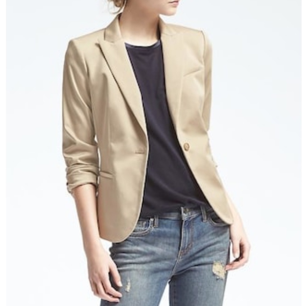 Banana Republic khaki blazer size 8